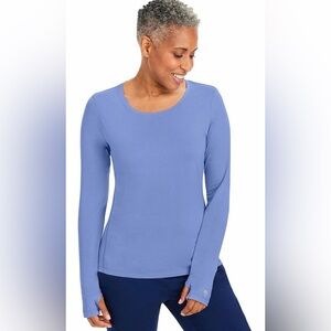 Women's Blue Long Sleeve Top